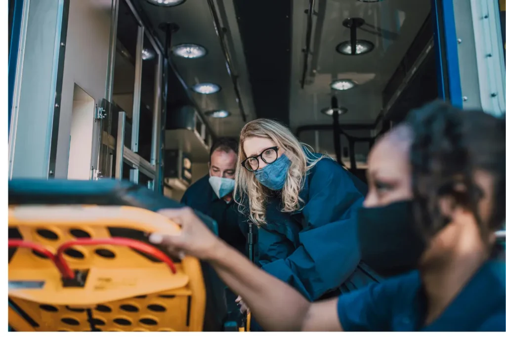 “Medical Transportation Services picking up patient for outpatient surgery”