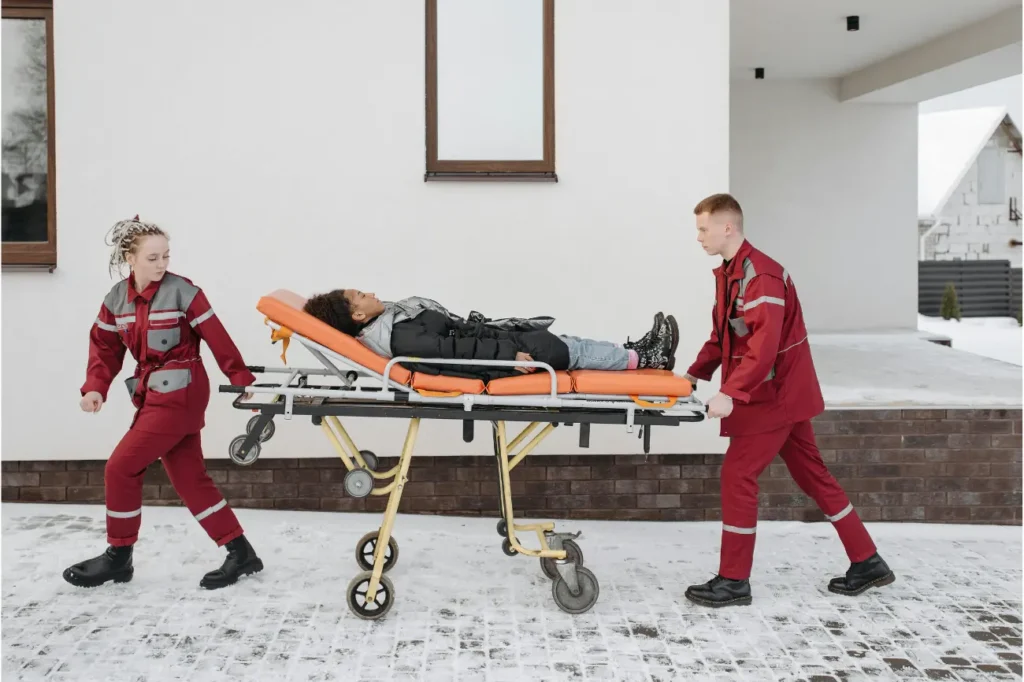 Medical Transportation Services picking up patient for chemotherapy session”